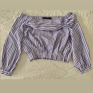Zara off the shoulder crop top